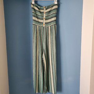 BECAAL, Size L, Green and White Jumpsuit